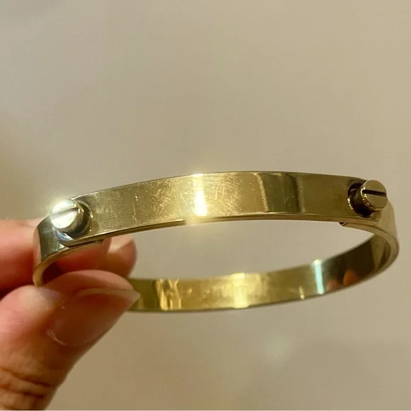SOLD- 1976 Aldo cipullo Charles Revson gold plated bracelet by Cartier